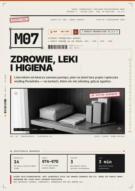Okładka modułu M07 „Zdrowie, leki i higiena” (PDF)